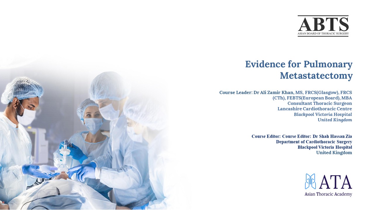 ABTS Evidence for Pulmonary Metastatectomy ABTS372025V1